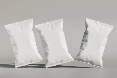 Model koleksiyonu için gerçekçi çerez kesesi paketleme 3d resimleme