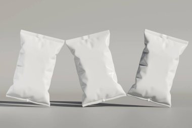 Model koleksiyonu için gerçekçi çerez kesesi paketleme 3d resimleme