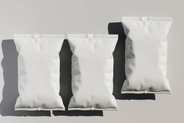 Model koleksiyonu için gerçekçi çerez kesesi paketleme 3d resimleme