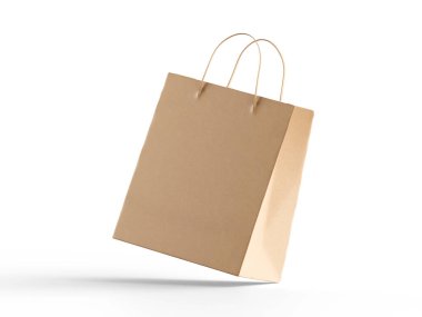 Alışveriş çantası modeli beyaz arkaplanda izole edildi