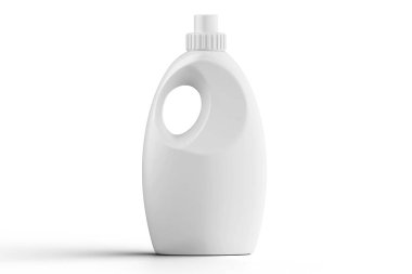 Beyaz arkaplan üzerinde izole edilmiş gerçekçi konteynır beyaz renk 3d görüntüleme