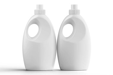 Beyaz arkaplan üzerinde izole edilmiş gerçekçi konteynır beyaz renk 3d görüntüleme