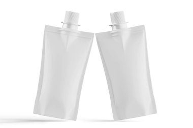 Doypack beyaz renk 3d resimleme