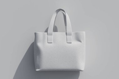 Gerçekçi totebag beyaz renk 3d görüntüleme beyaz arkaplan üzerinde izole