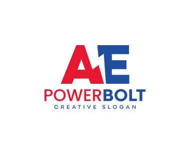 A E harfi elektrikli cıvata logosu