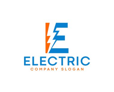 NB harfli Şimşek Elektrik Logosu Şimşek Cıvatalı