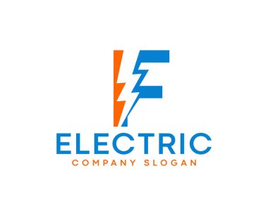 NB harfli Şimşek Elektrik Logosu Şimşek Cıvatalı