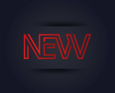 NEW metin tipografi tasarım şablon vektörü