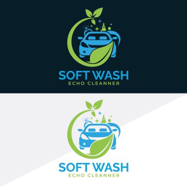 Araba yıkama ya da temizlik logosu tasarımı