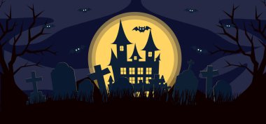 Cadılar Bayramı arkaplan tasarımı web pankartı