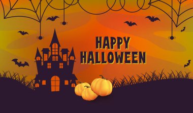 Cadılar Bayramı pankart vektörleri şablonları