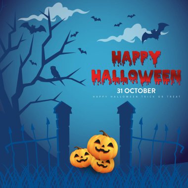 Cadılar Bayramı indirimi pankartı, sosyal medya posta vektörleri şablonları