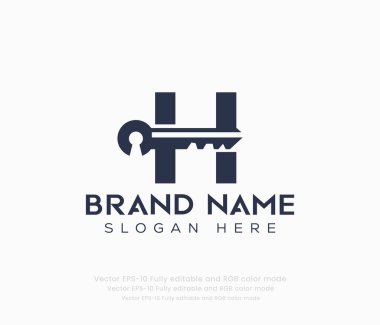 letter H key logo