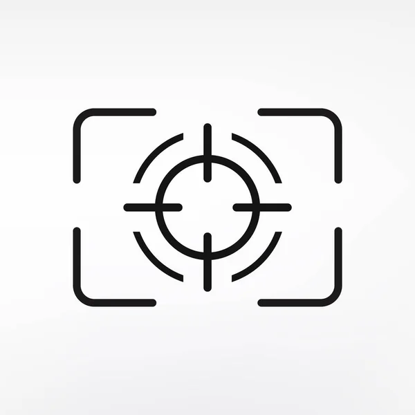 Fokus Symbol Auf Weißem Hintergrund Fokus Linsenvektor — Stockvektor