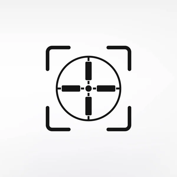 Icône Focus Sur Fond Blanc Vecteur Objectif Focus — Image vectorielle