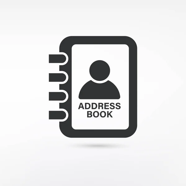 Address Book Icon Contact Note Flat Vector — Stock Vector