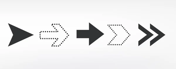 超级设置不同的箭头标记 收集箭头指示符 平面风格 — 图库矢量图片