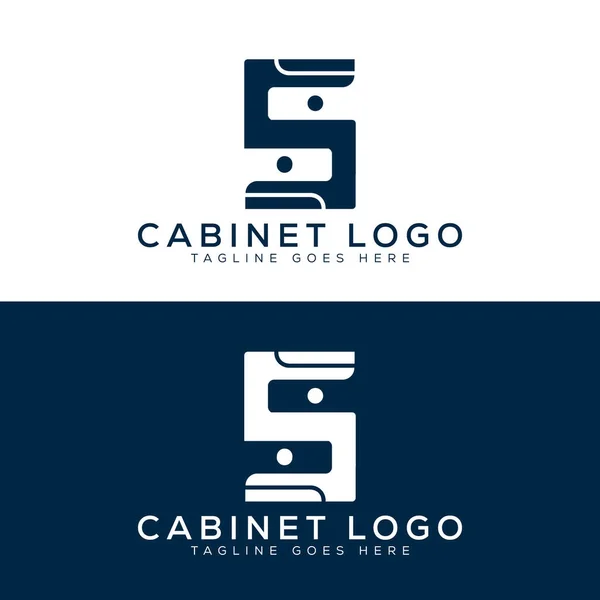Lettre Modèle Vectoriel Logo Cabinet — Image vectorielle