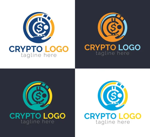 Cripto通貨ロゴ 暗号ロゴデザインベクトルテンプレート — ストックベクタ