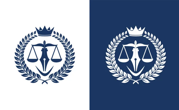 Λογότυπο Δικαιοσύνης Λογότυπο Νόμου Πρότυπο Διάνυσμα — Διανυσματικό Αρχείο