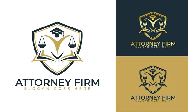 Σχεδιασμός Λογότυπου Δικηγορικού Γραφείου Λογότυπου Δικηγόρου Λογότυπου Δικηγόρου — Διανυσματικό Αρχείο