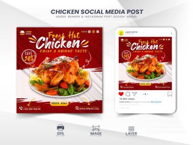 Special Delicious food menu social media banner instagram template facebook post clipart