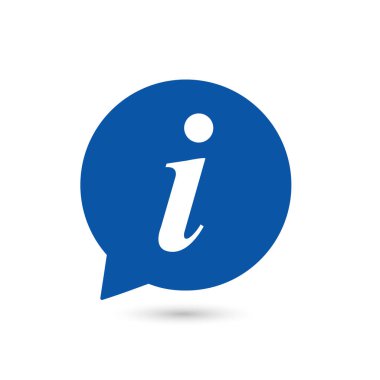 Bilgi konuşma balonu sembolü. bilgi sembolü. Kızılötesi işareti. Düz tasarım biçimi