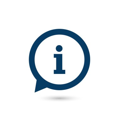 Bilgi konuşma balonu sembolü. bilgi sembolü. Kızılötesi işareti. Düz tasarım biçimi