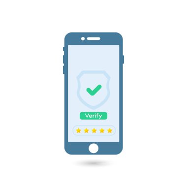 Cep telefonu kişisel veri güvenliği siber veri güvenlik simgesi