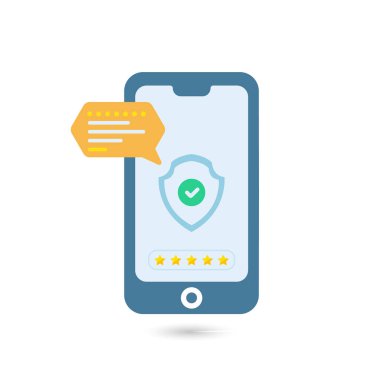 Cep telefonu kişisel veri güvenliği siber veri güvenlik simgesi