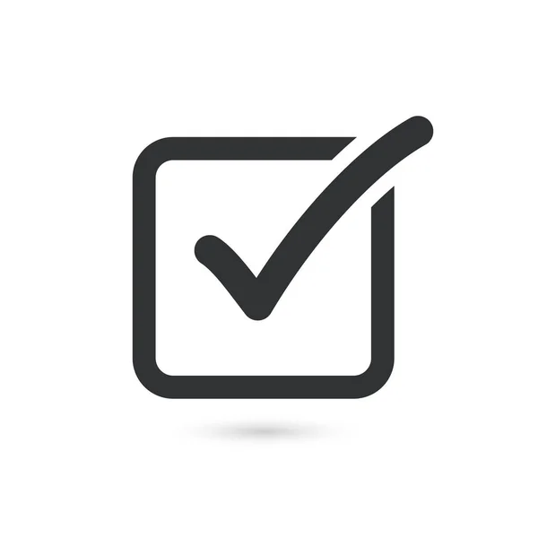Lista Verificación Icono Botón Marque Marca Cartel Estilo Diseño Plano — Archivo Imágenes Vectoriales