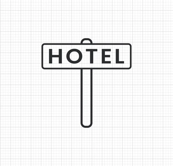 Ikona Hotelu Hotel Glif Styl Wektor Ikona — Wektor stockowy