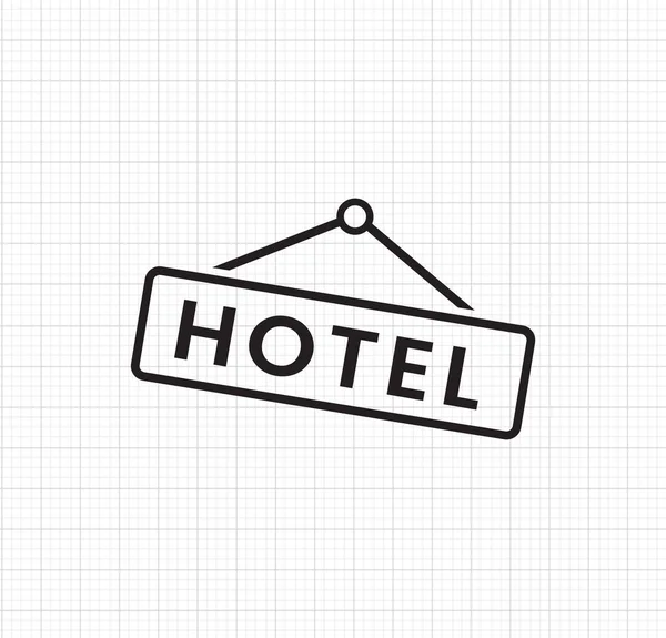 Hotel Icon Hotel Glyphen Vektor Ikone — Stockvektor