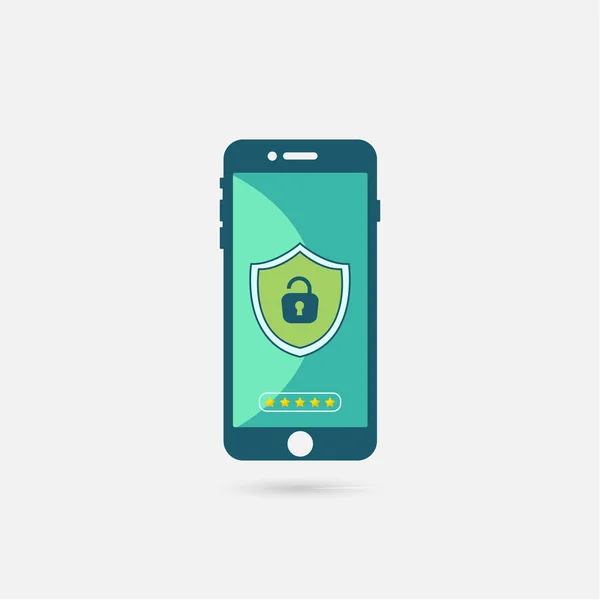 Smartphone Verificação Código Senha Segurança — Vetor de Stock