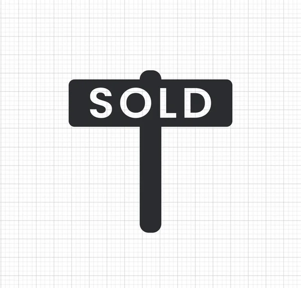 Sold Icon Sold Glyph Style Vector Icon — Stock Vector