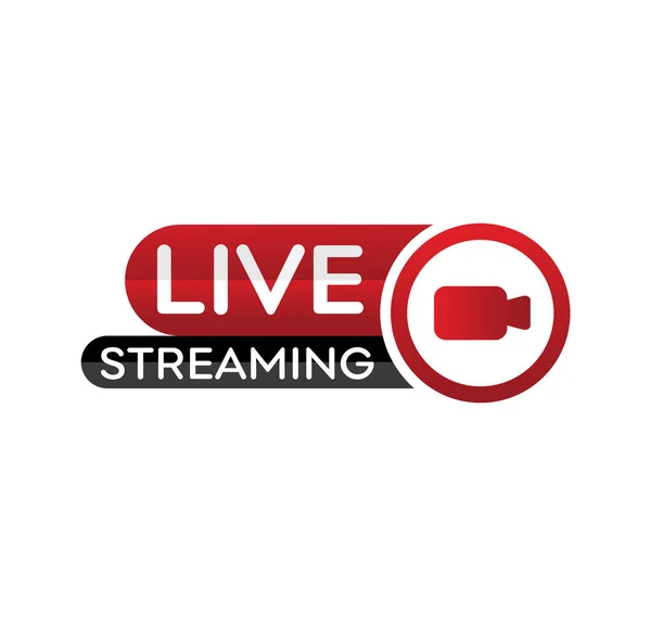 Live Streaming Button Live Stream Logo Live Streaming Icon Flat Stock ...