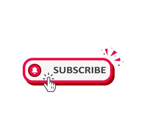 Subscribe Icon Кнопка Выделена Белом Фоне — стоковый вектор