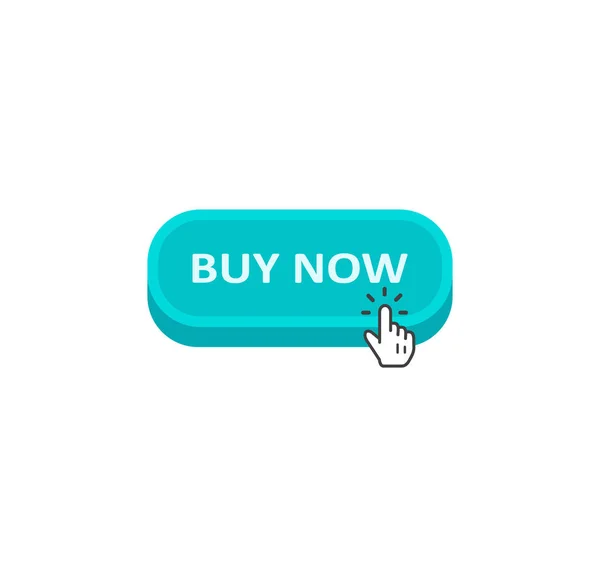 Αγοράστε Τώρα Κουμπί Που Απομονώνεται Λευκό Φόντο — Διανυσματικό Αρχείο