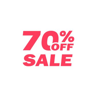 % 70 indirimli ikon, etiket ya da etiket satışı. İndirim rozeti veya çıkartma tasarımı 