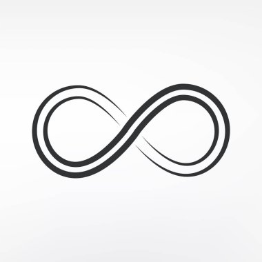 Sonsuz döngü simgesi tasarımı. beyaz arkaplanda izole