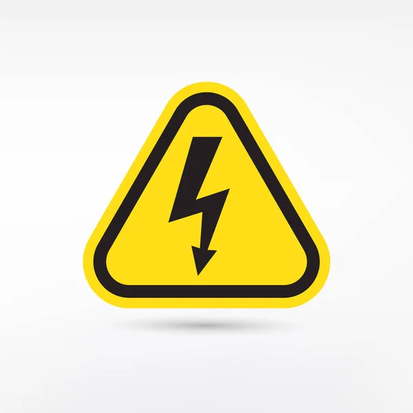 High Voltage Sign Warning Icon Vector — Stock Vector