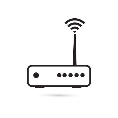 Yönlendirici simgesi. Yönlendiriciyle ilgili sinyal çizgisi simgesi