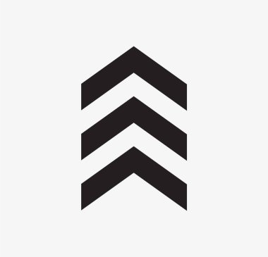  Chevron icon isolated on White background 