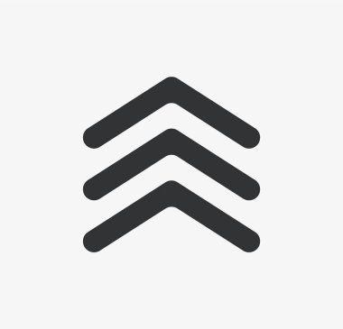  Chevron icon isolated on White background