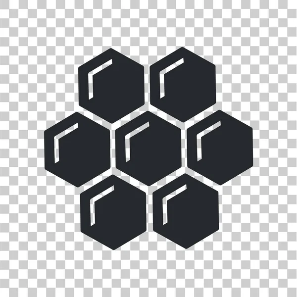 Honeycomb Icon Beekeeping Icon Vector Transparent Grid — Stock Vector