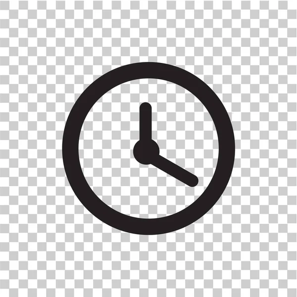 Horloge Icône Pan Vecteur Grille Transparente — Image vectorielle
