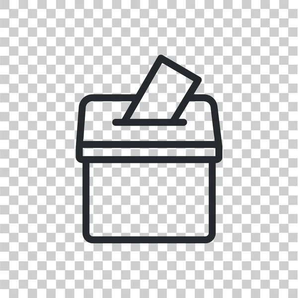Hand Voting Ballot Box Icon Election Vote Logo Transparent Grid — Stock Vector