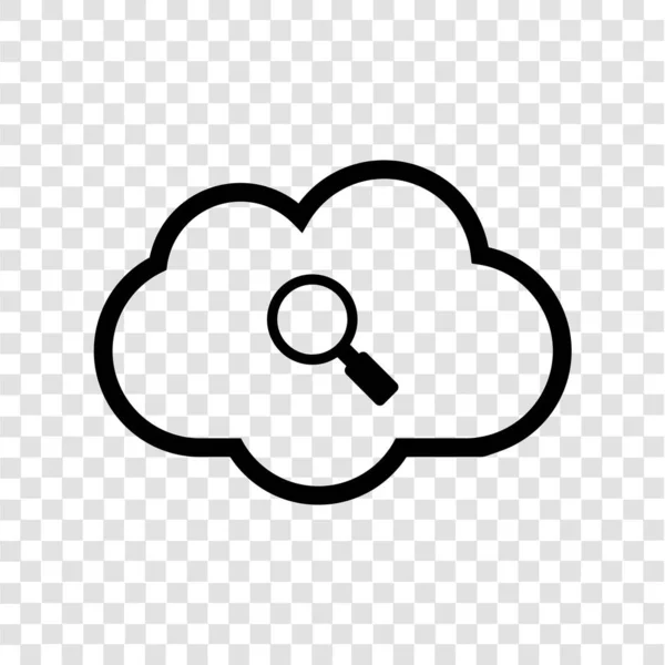 Desbloquear Nube Icono Simple Rejilla Transparente — Vector de stock