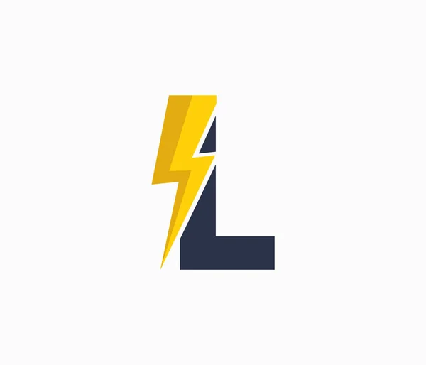Logo Energetyczne Litera Logo Elektryczności Litera Ikona Mocy Śruby — Wektor stockowy
