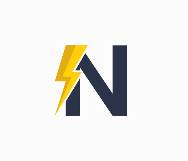 Logo Energetyczne Litera Logo Energii Elektrycznej Litera Ikona Mocy Śruby — Wektor stockowy